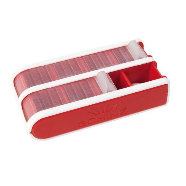 Schine Pill Box, liten, röd