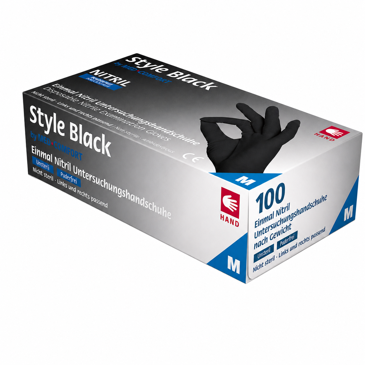 Style Black Puderfria Nitrilhandskar
