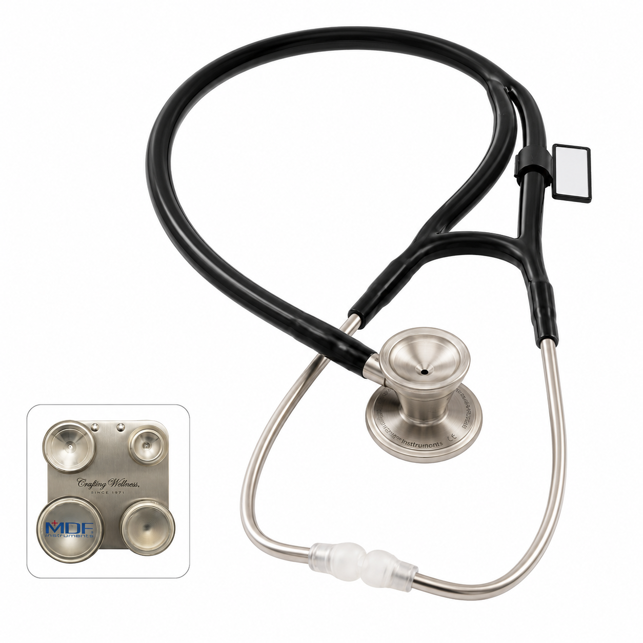 MDF 797 Dubbelhuvud, ProCardial Core Vuxen/Pediatrisk, Svart