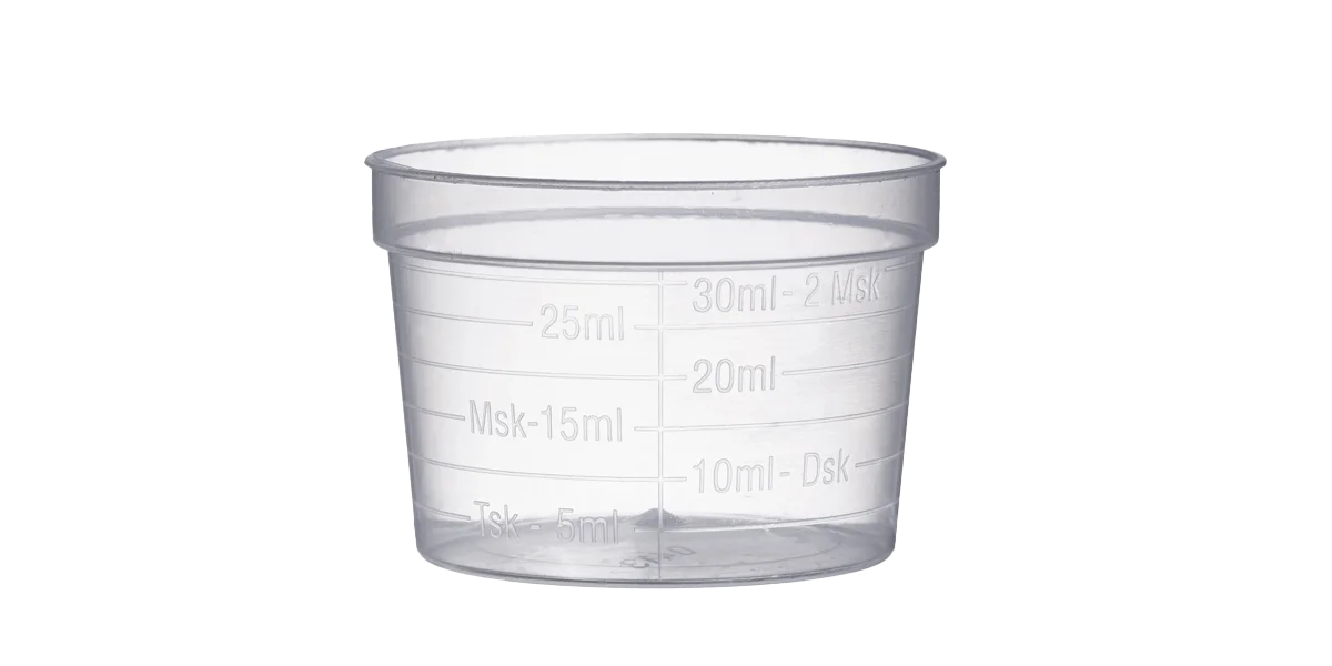 Breda medicinbägare, 30 ml