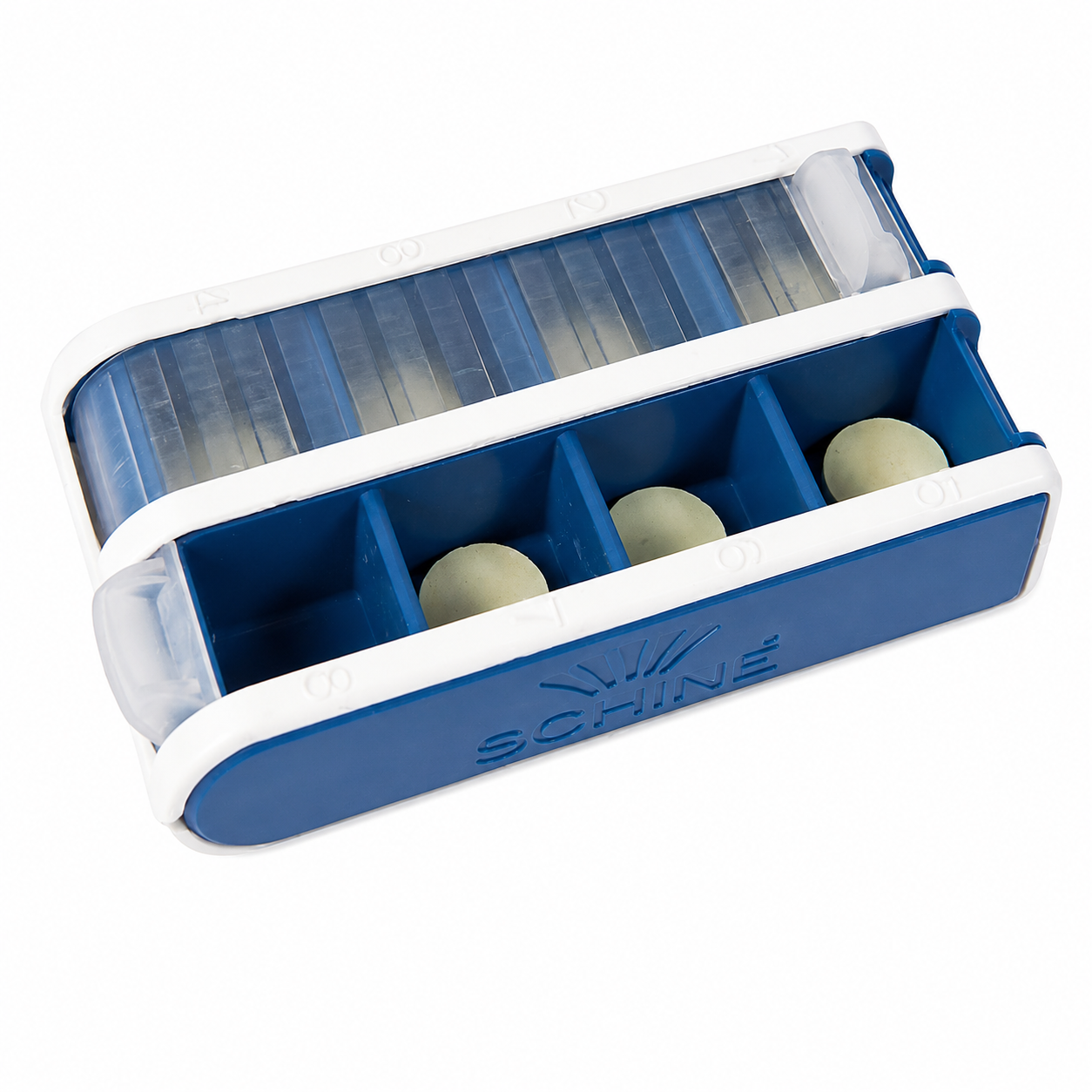 Schine Pill Box, liten, blå