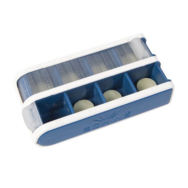 Schine Pill Box, liten, blå